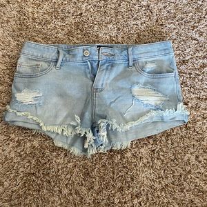Hollister low rise short short denim shorts